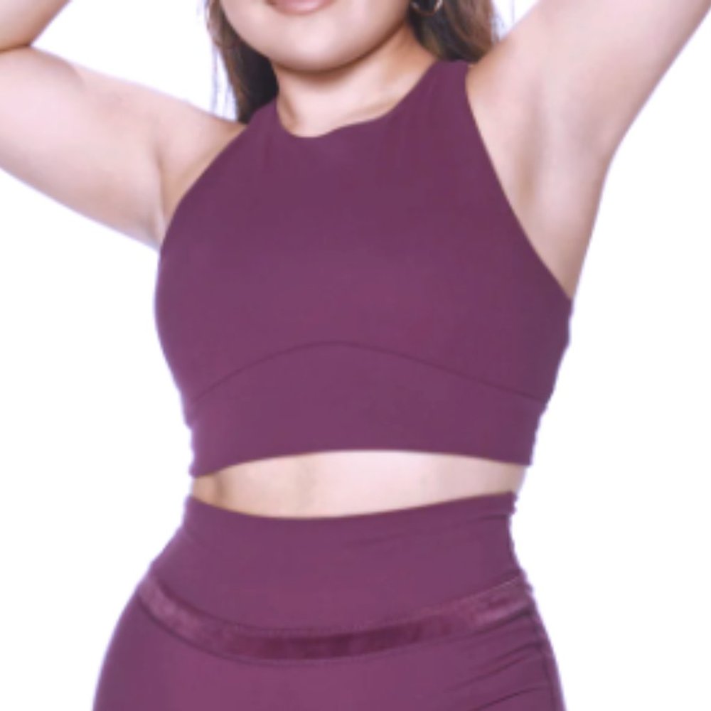 ILUS Bordeaux red sports bra top in XXXL NWT